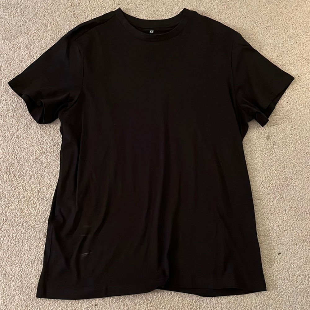 H&M Regular Fit Black T-Shirt